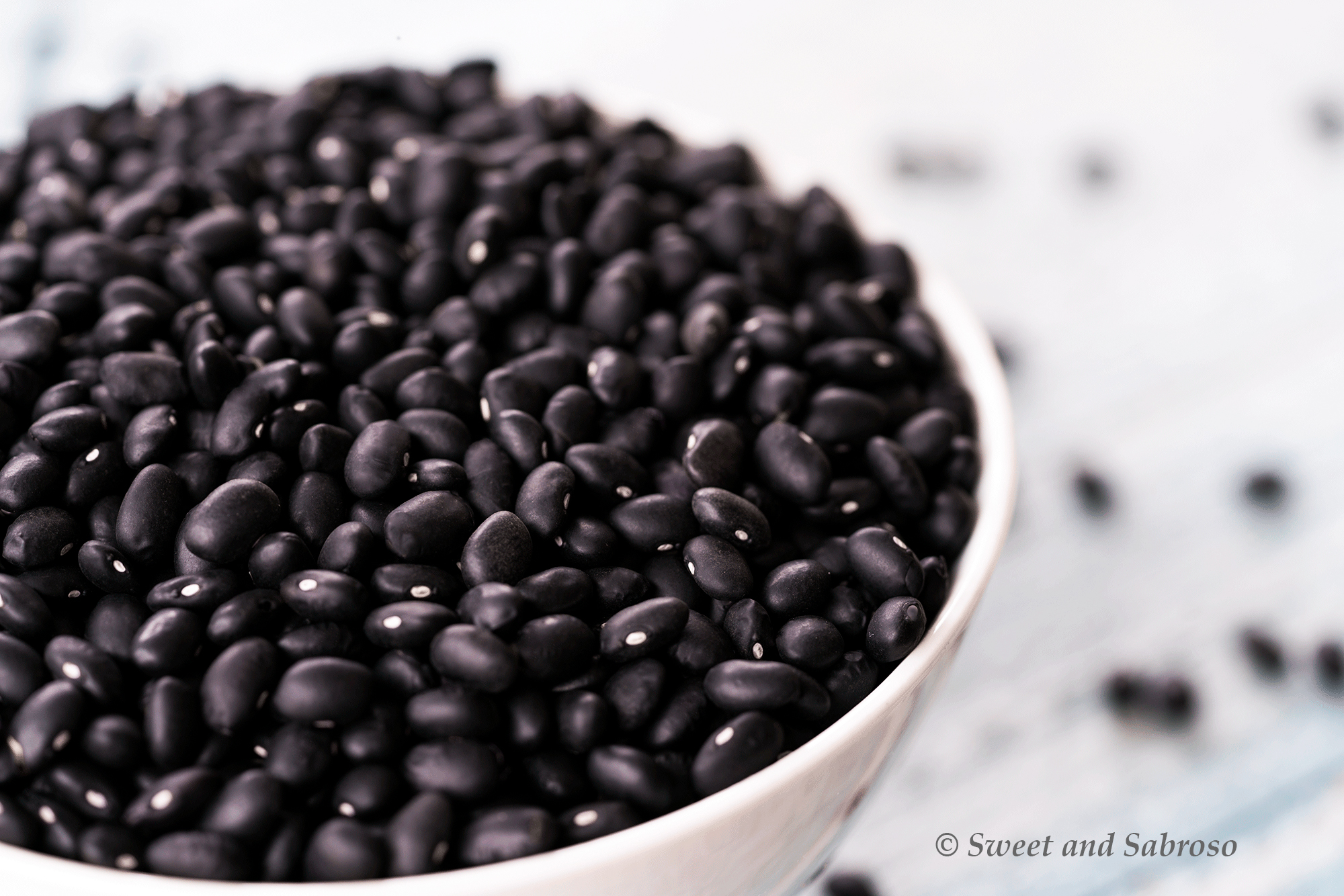 Cuban Black Beans Uncooked in a Bowl