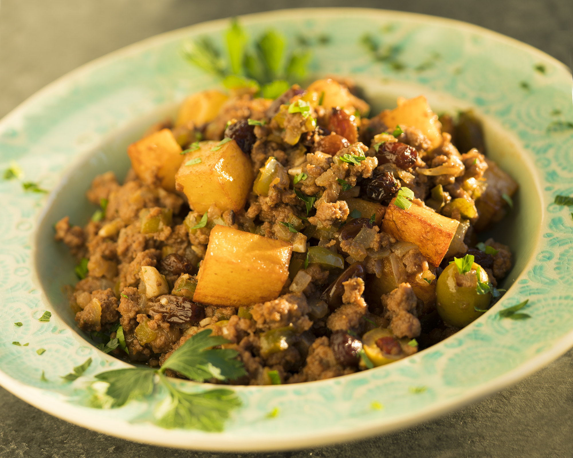 Cuban Beef Picadillo with Potatoes