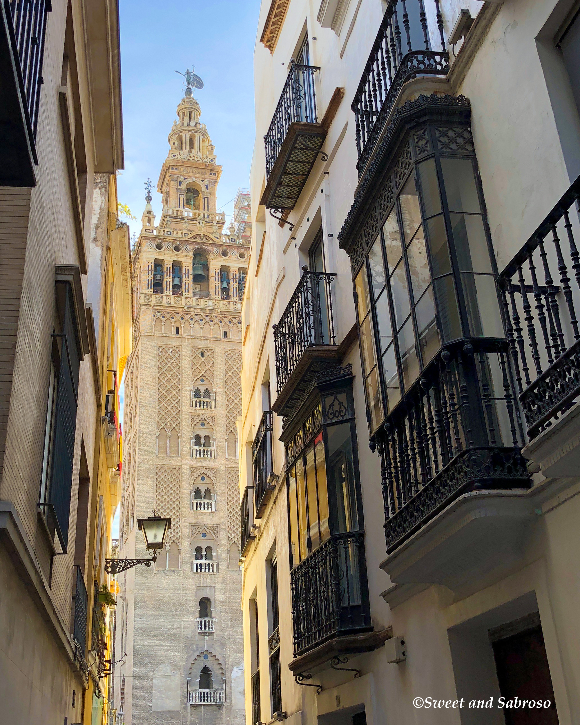 The Giralda bell tower of the Cathedral of Seville