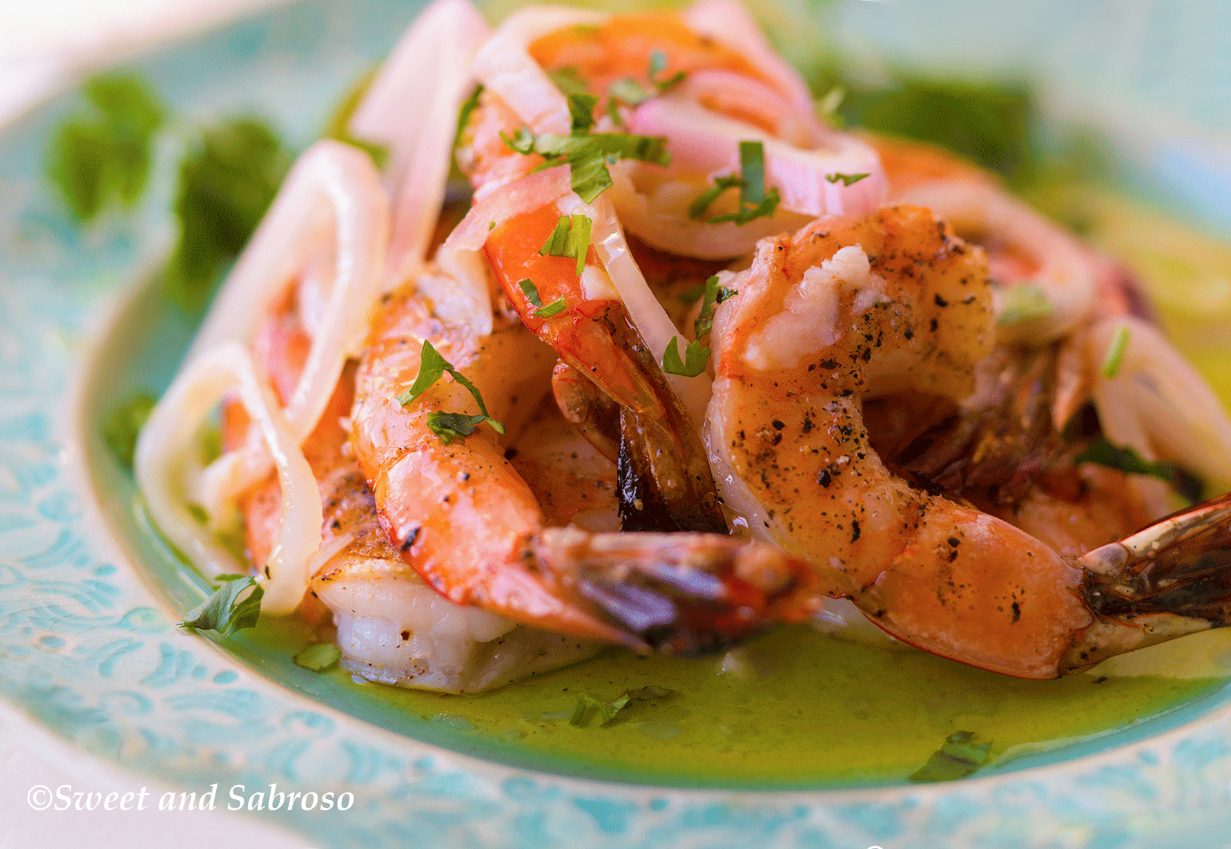 Grilled Shrimp with Cuban Mojo Criollo Sauce