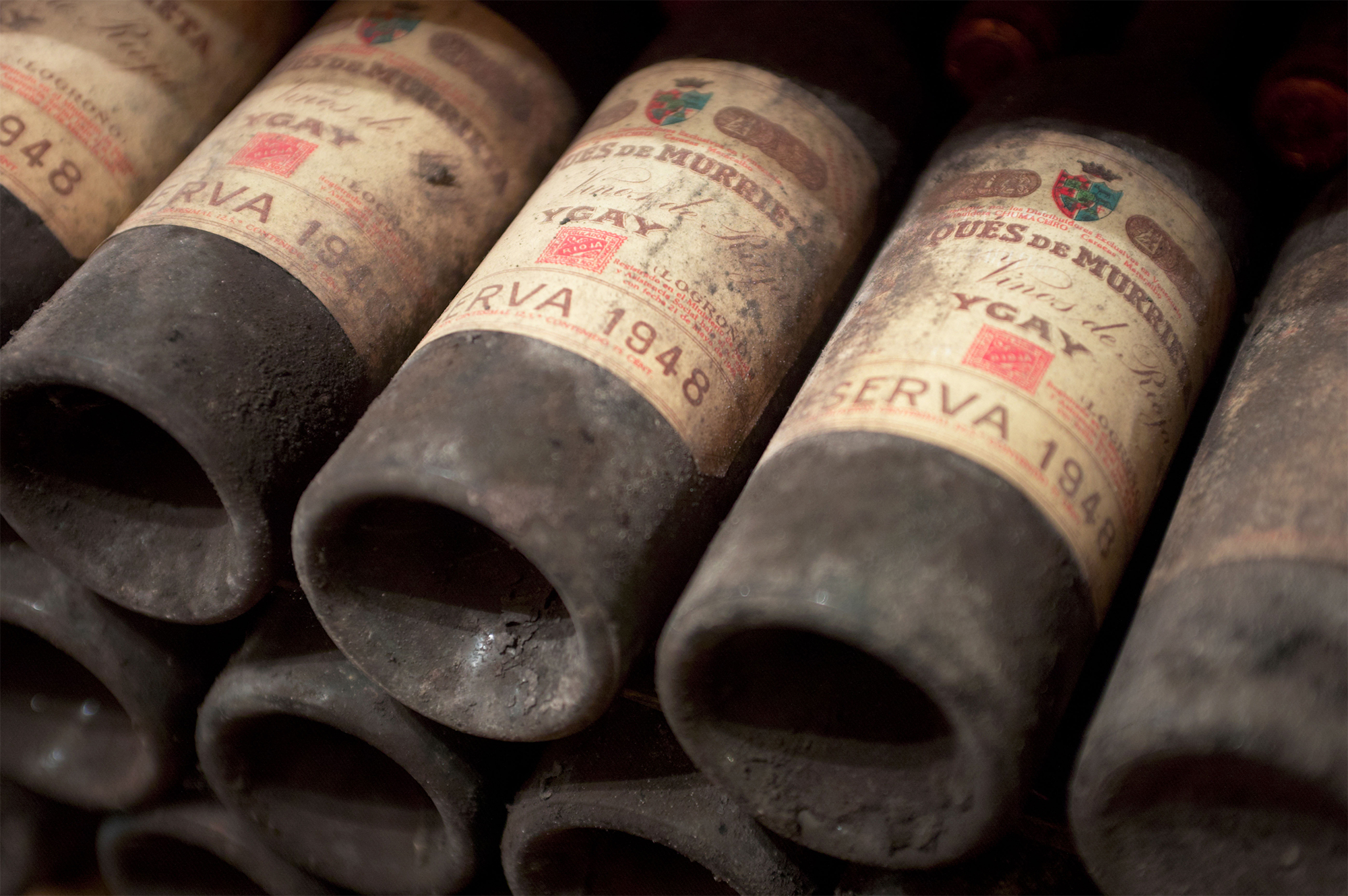 Wine Bottles in Cave, Bodegas Marqués de Murrieta 
